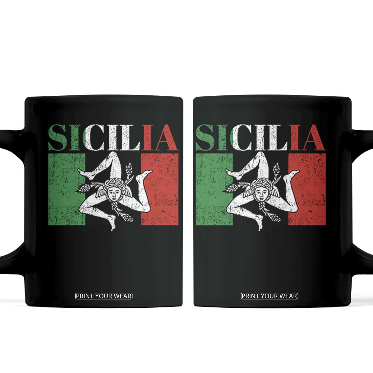 Italian Flag Coffee Mug Pisa Tower Colosseum Classic Scooter Retro TS10 Black Print Your Wear