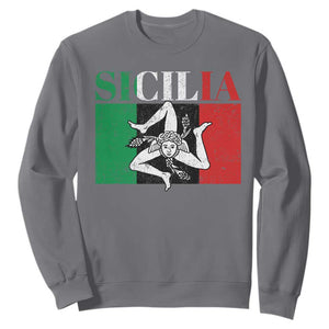 Italian Flag Sweatshirt Pisa Tower Colosseum Classic Scooter Retro TS10 Charcoal Print Your Wear