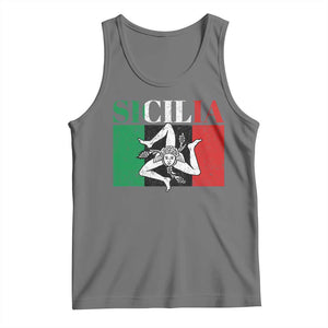 Italian Flag Tank Top Pisa Tower Colosseum Classic Scooter Retro TS10 Black Heather Print Your Wear