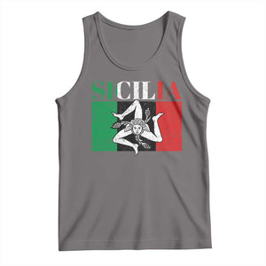 Italian Flag Tank Top Pisa Tower Colosseum Classic Scooter Retro TS10 Deep Heather Print Your Wear