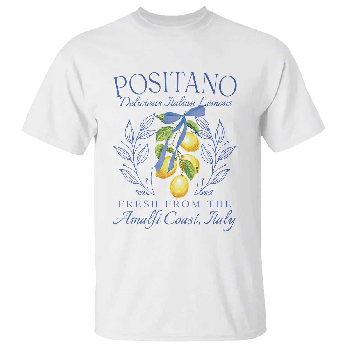 Positano Italy T Shirt Amalfi Coast Italian Lemons Town Italy Vacation TS10 White Print Your Wear