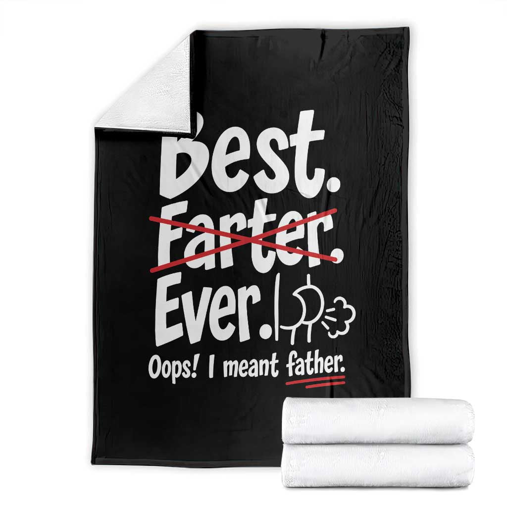 Retro Dad Worlds Best Farter I Mean Father Throw Blanket Funny Gag Gift Birthday Husband Dad Fathers Day TS10 Black Print Your Wear
