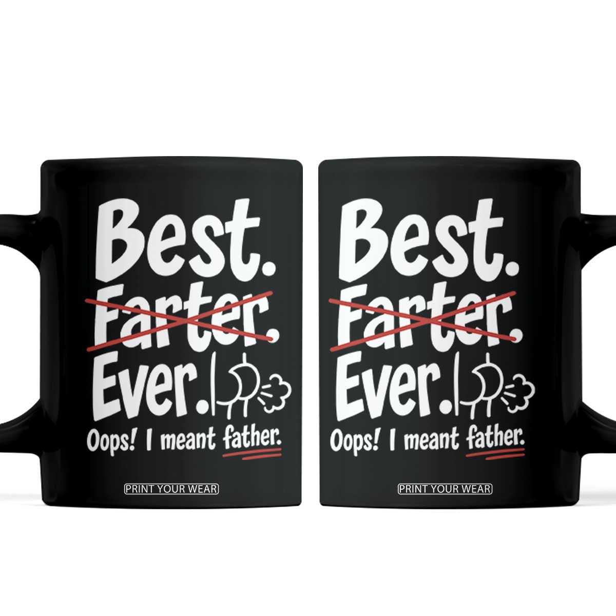 Retro Dad Worlds Best Farter I Mean Father Coffee Mug Funny Gag Gift Birthday Husband Dad Fathers Day TS10 Black Print Your Wear