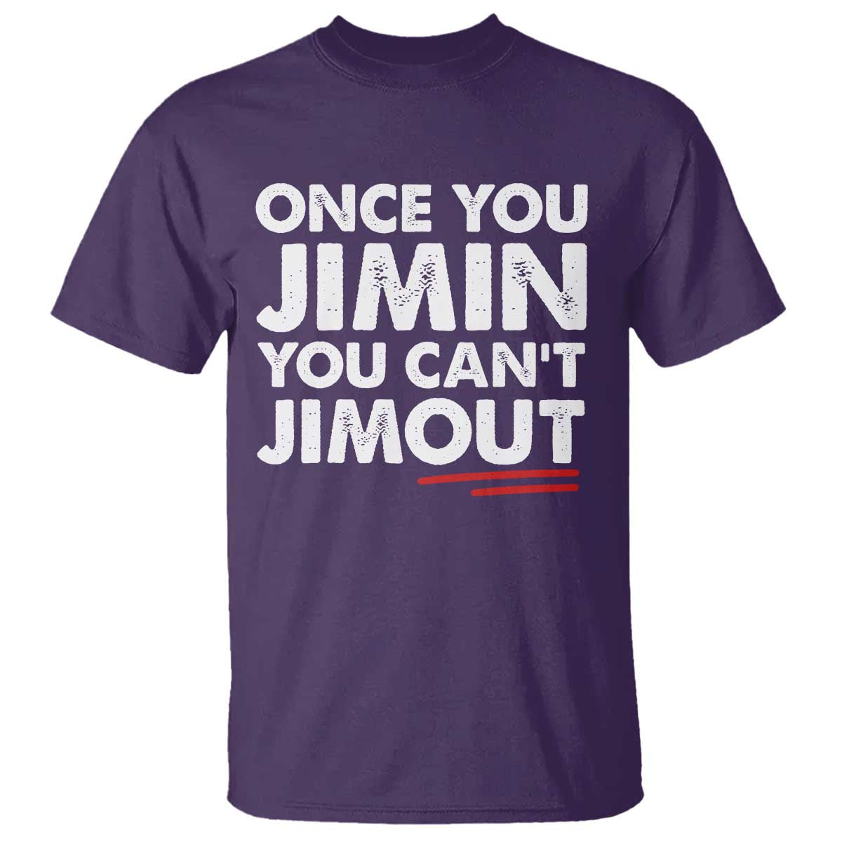 Once You Jimin You Cant Jimout T Shirt TS10 Purple Print Your Wear