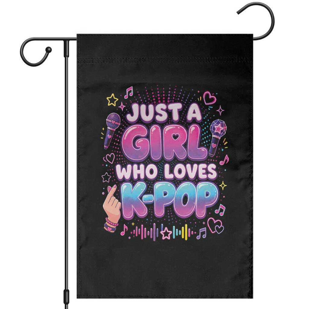 Kpop Lover Garden Flag Just a Girl Who Loves K-Pop Korean Music TS10 Black Print Your Wear