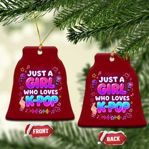 Kpop Lover Ceramic Ornament Just a Girl Who Loves K-Pop Korean Music TS10 Print Your Wear
