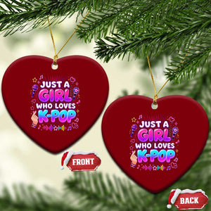 Kpop Lover Ceramic Ornament Just a Girl Who Loves K-Pop Korean Music TS10 Print Your Wear