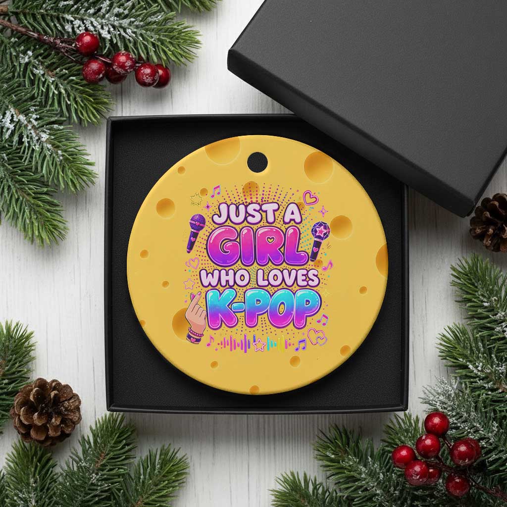 Kpop Lover Ceramic Ornament Just a Girl Who Loves K-Pop Korean Music TS10 1pc Yellow Cheese Print Your Wear