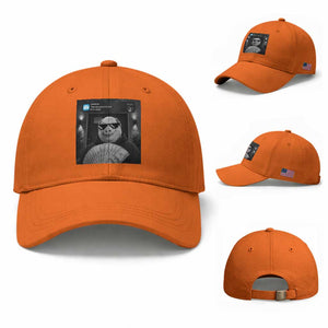 John Pork Meme Baseball Cap There Is Motion At Your Front Door Funny Brainrot TS10 Baseball Cap Universal Fit Orange Print Your Wear