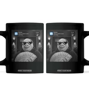John Pork Meme Coffee Mug There Is Motion At Your Front Door Funny Brainrot TS10 Black Print Your Wear