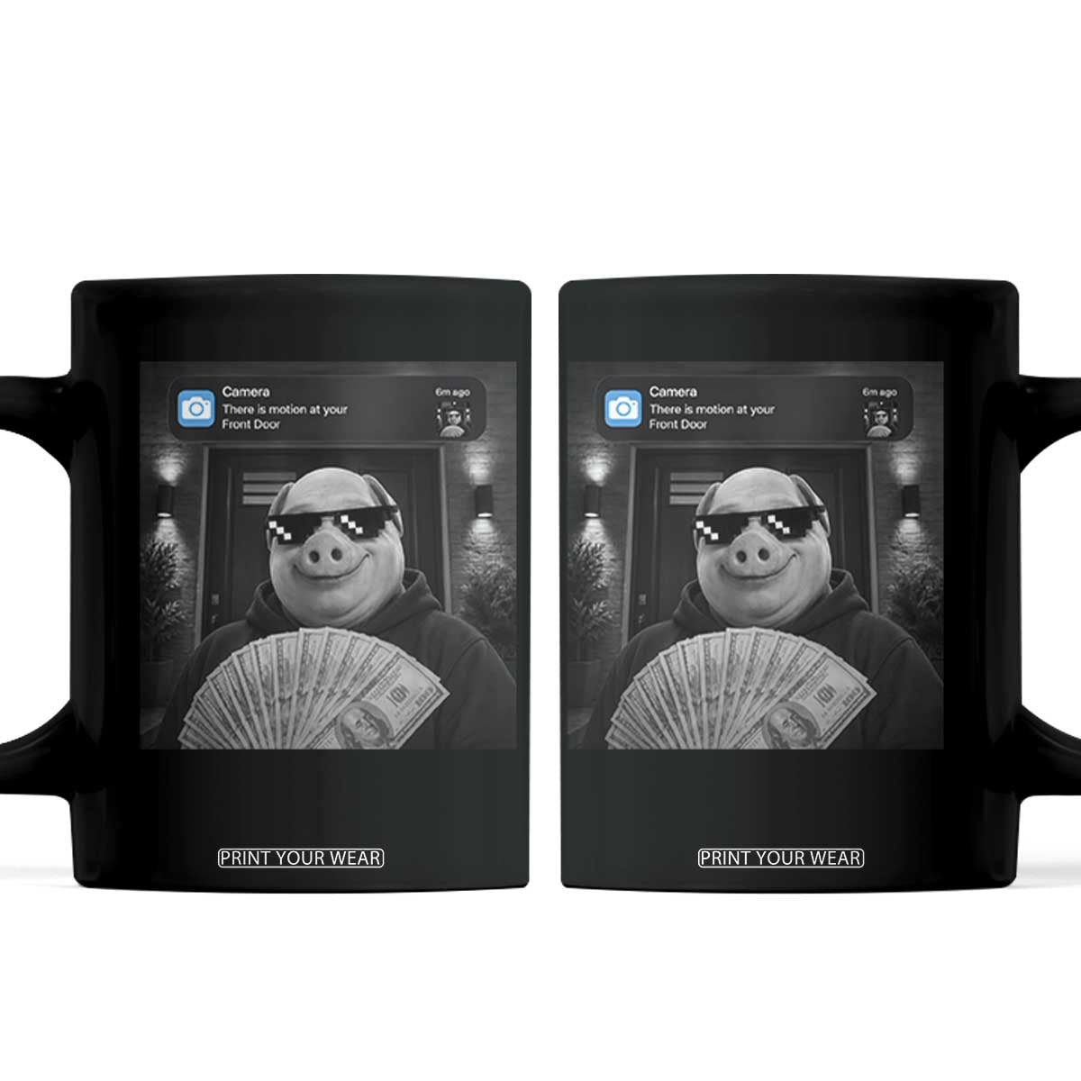 John Pork Meme Coffee Mug There Is Motion At Your Front Door Funny Brainrot TS10 Black Print Your Wear