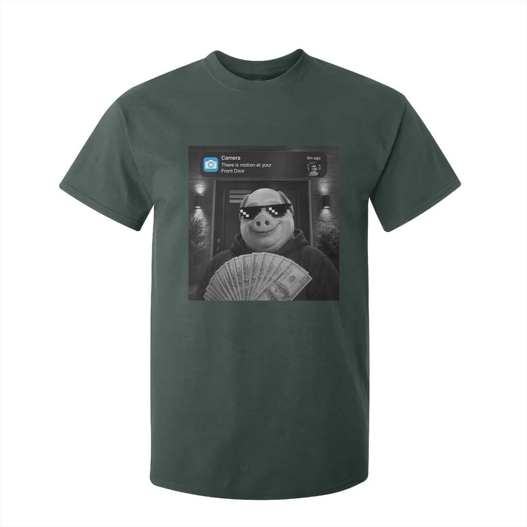 John Pork Meme T Shirt For Kid There Is Motion At Your Front Door Funny Brainrot TS10 Dark Forest Green Print Your Wear