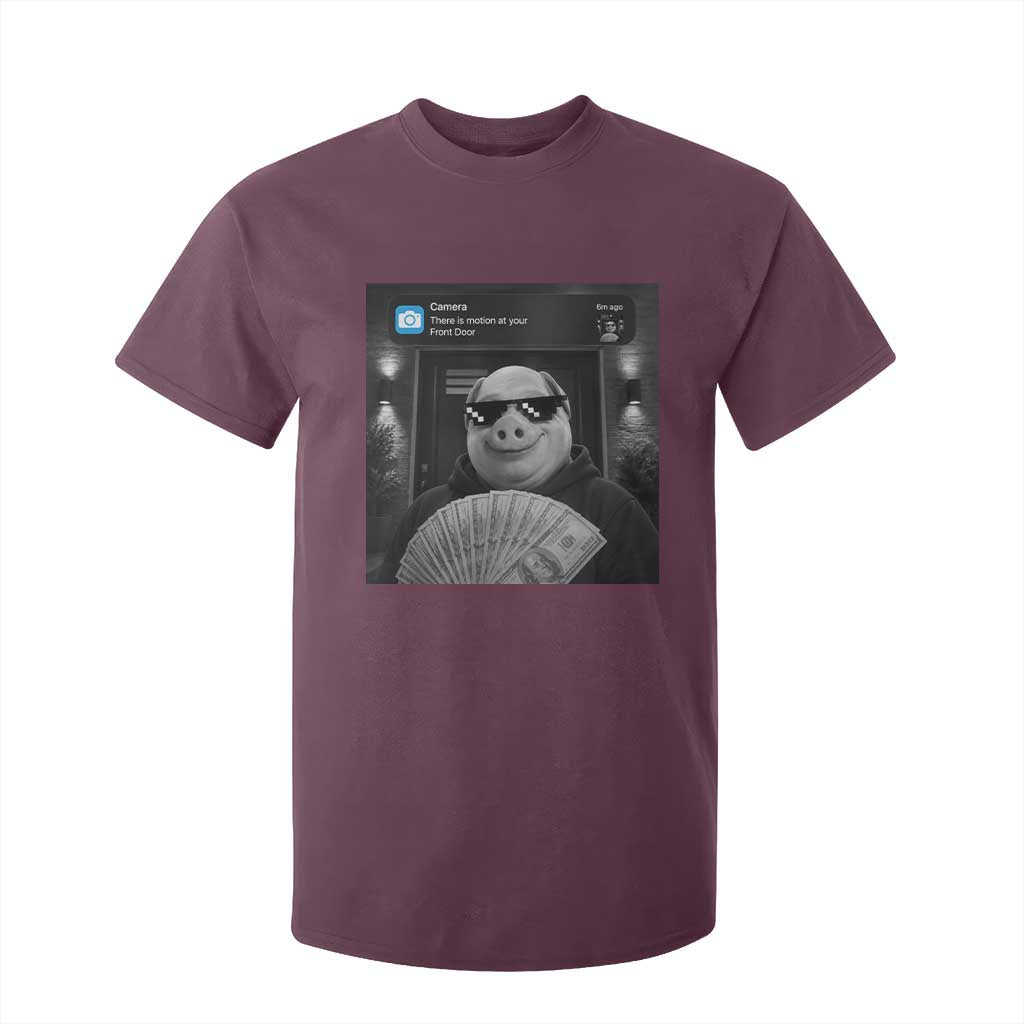 John Pork Meme T Shirt For Kid There Is Motion At Your Front Door Funny Brainrot TS10 Maroon Print Your Wear