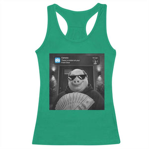 John Pork Meme Racerback Tank Top There Is Motion At Your Front Door Funny Brainrot TS10 Irish Green Print Your Wear