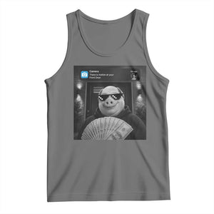 John Pork Meme Tank Top There Is Motion At Your Front Door Funny Brainrot TS10 Black Heather Print Your Wear