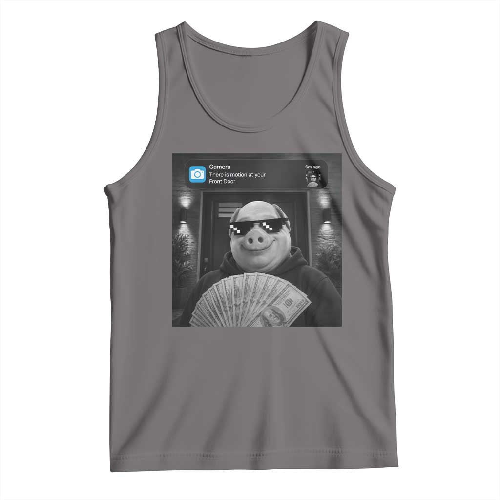 John Pork Meme Tank Top There Is Motion At Your Front Door Funny Brainrot TS10 Deep Heather Print Your Wear