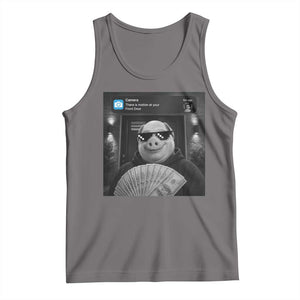 John Pork Meme Tank Top There Is Motion At Your Front Door Funny Brainrot TS10 Deep Heather Print Your Wear