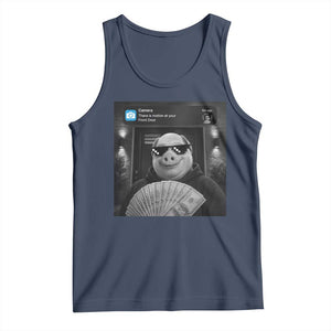 John Pork Meme Tank Top There Is Motion At Your Front Door Funny Brainrot TS10 Navy Print Your Wear