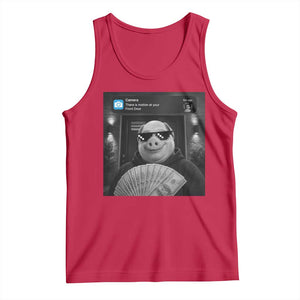 John Pork Meme Tank Top There Is Motion At Your Front Door Funny Brainrot TS10 Red Print Your Wear