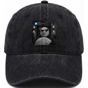 John Pork Meme Washed Cotton Baseball Cap There Is Motion At Your Front Door Funny Brainrot TS10 Print Your Wear
