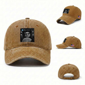 John Pork Meme Washed Cotton Baseball Cap There Is Motion At Your Front Door Funny Brainrot TS10 Washed Cap Universal Fit Yellow Ochre Print Your Wear
