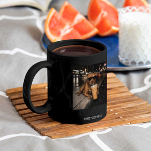 Funny Pitbull Drinking Iced Coffee Coffee Mug Vintage Pittie Dog Lovers Meme TS10 Print Your Wear