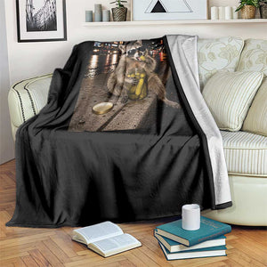 Funny Raccoon Eating Pickles Meme Throw Blanket TS10 Print Your Wear