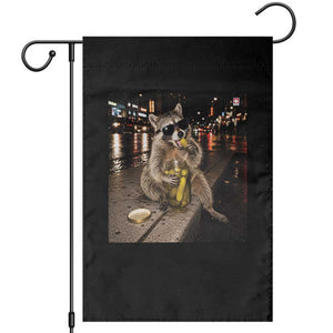 Funny Raccoon Eating Pickles Meme Garden Flag TS10 Black Print Your Wear