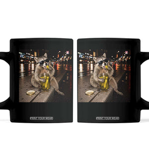 Funny Raccoon Eating Pickles Meme Coffee Mug TS10 Black Print Your Wear