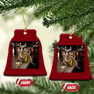 Funny Raccoon Eating Pickles Meme Ceramic Ornament TS10 Print Your Wear