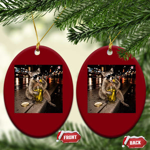 Funny Raccoon Eating Pickles Meme Ceramic Ornament TS10 Print Your Wear