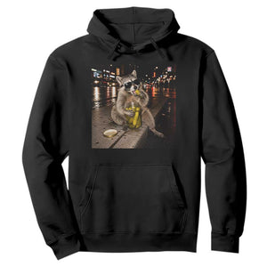 Funny Raccoon Eating Pickles Meme Hoodie TS10 Black Print Your Wear