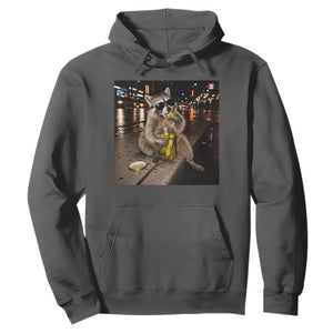 Funny Raccoon Eating Pickles Meme Hoodie TS10 Dark Heather Print Your Wear
