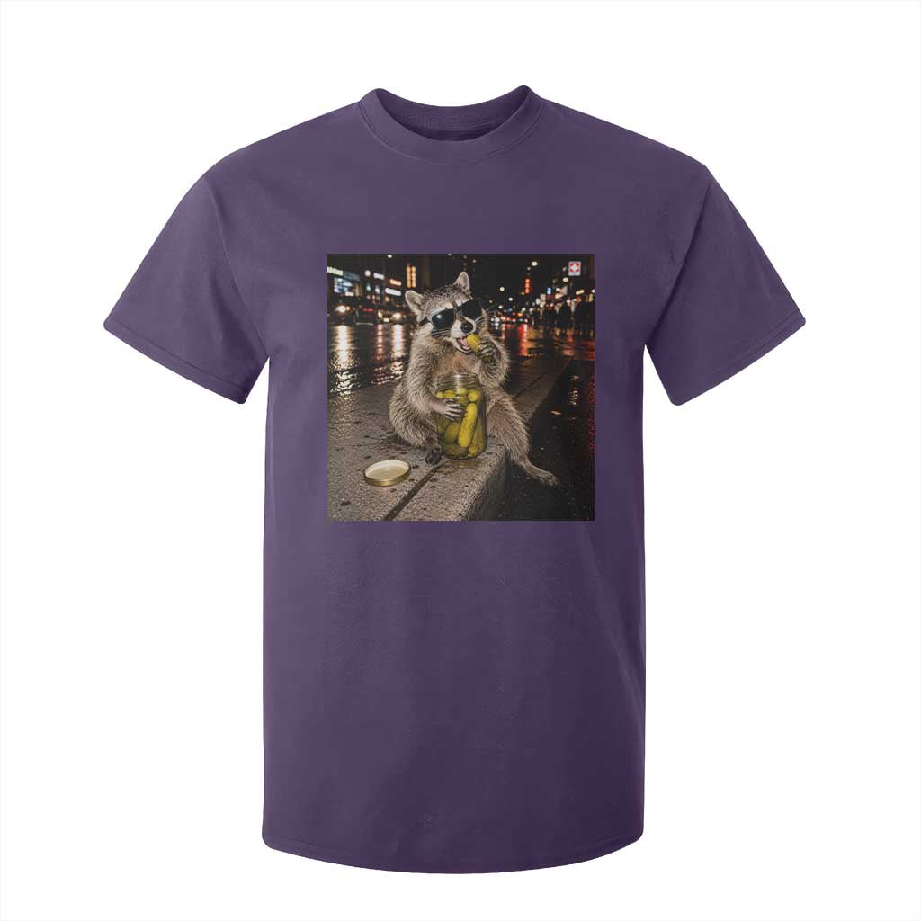 Funny Raccoon Eating Pickles Meme T Shirt For Kid TS10 Purple Print Your Wear