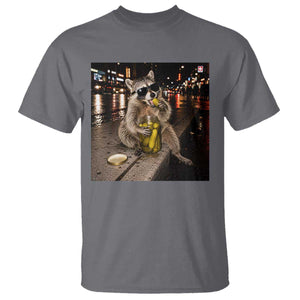 Funny Raccoon Eating Pickles Meme T Shirt TS10 Charcoal Print Your Wear