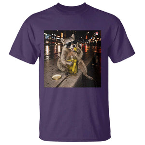 Funny Raccoon Eating Pickles Meme T Shirt TS10 Purple Print Your Wear