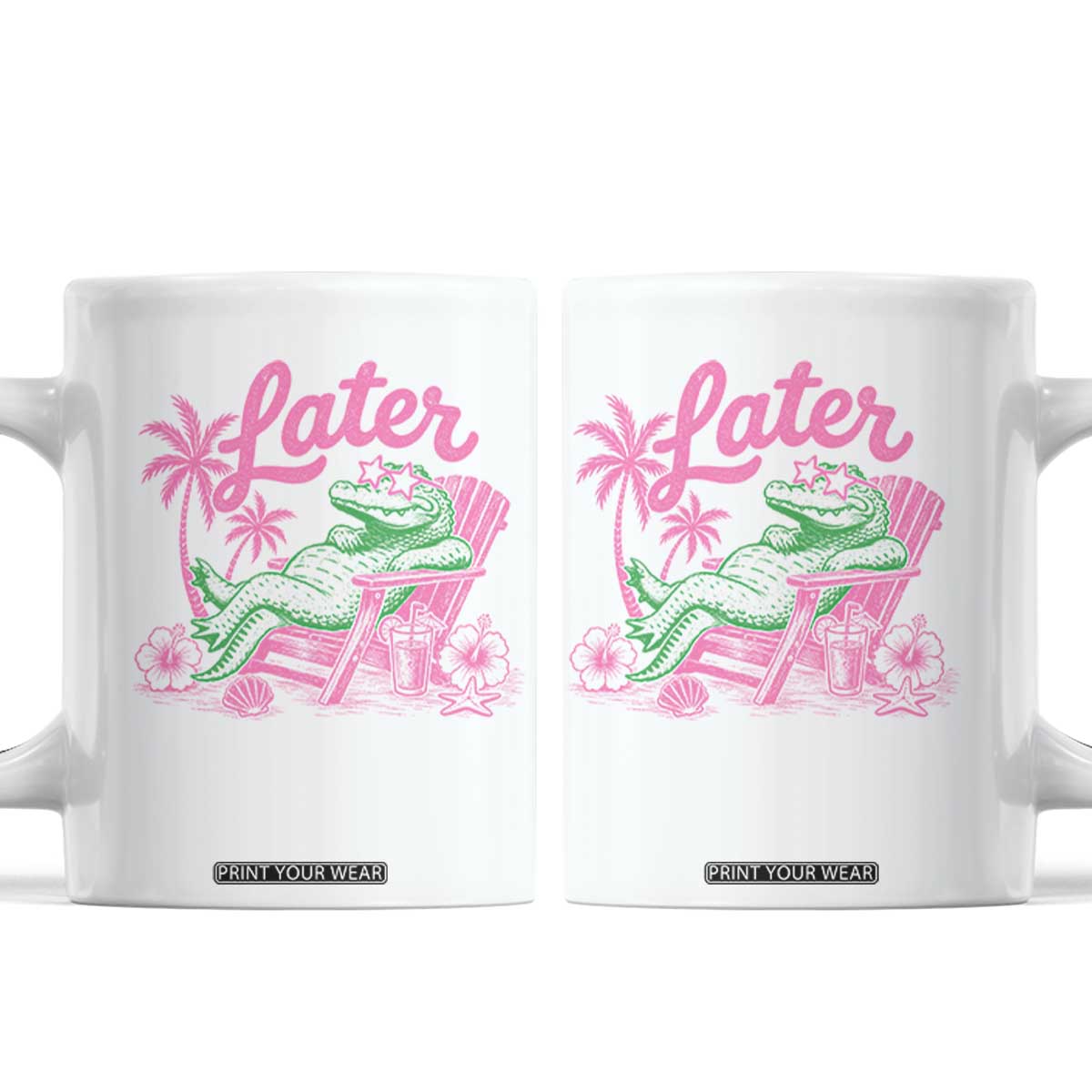 Later Gator Funny Alligator Meme Coffee Mug Last Day of School Summer Vacation Teachers Kids TS10 White Print Your Wear