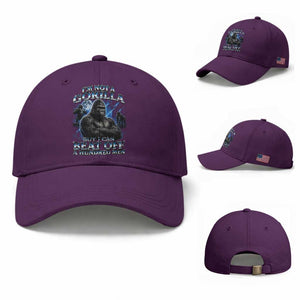 Im Not A Gorilla But I Can Beat Off A 100 Men Baseball Cap Funny Quotes TS10 Baseball Cap Universal Fit Purple Print Your Wear