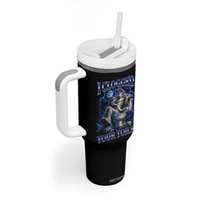 I Clogged Your Toilet Alpha Wolf Meme Tumbler With Handle Funny Unhinged Stupid Brainrot TS10 Print Your Wear