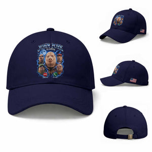 John Pork Calling Baseball Cap Funny Answer Call Phone Brainrot Meme Vintage Bootleg Graphic TS10 Baseball Cap Universal Fit Dark Blue Print Your Wear