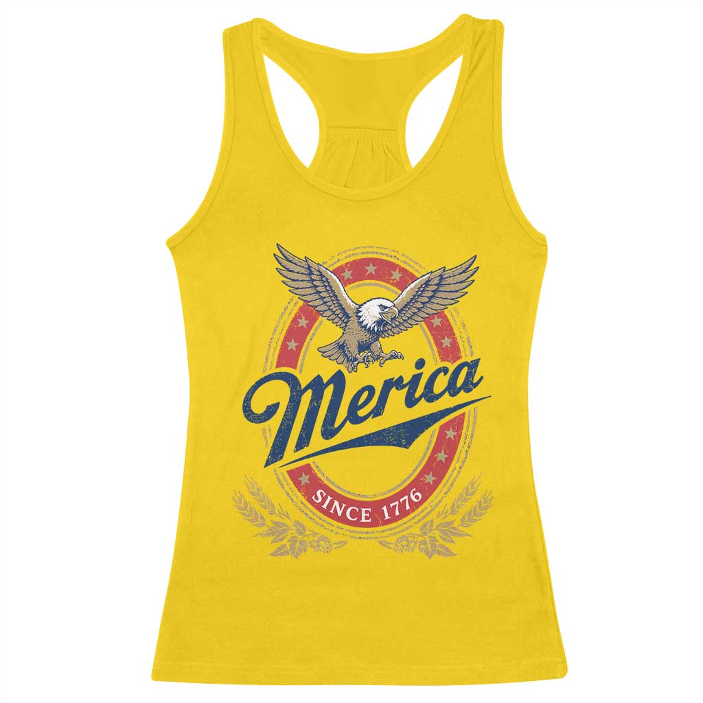 Retro Merica Eagle Funny 4th Of July Racerback Tank Top Vintage Independence Day 1776 TS10 Daisy Print Your Wear