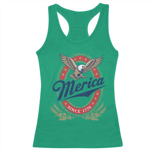 Retro Merica Eagle Funny 4th Of July Racerback Tank Top Vintage Independence Day 1776 TS10 Irish Green Print Your Wear