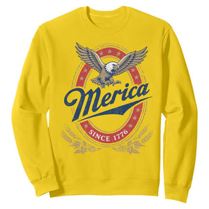 Retro Merica Eagle Funny 4th Of July Sweatshirt Vintage Independence Day 1776 TS10 Daisy Print Your Wear
