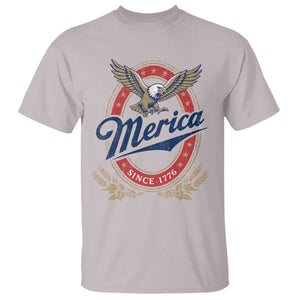Retro Merica Eagle Funny 4th Of July T Shirt Vintage Independence Day 1776 TS10 Ice Gray Print Your Wear