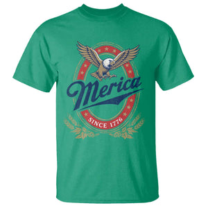 Retro Merica Eagle Funny 4th Of July T Shirt Vintage Independence Day 1776 TS10 Irish Green Print Your Wear