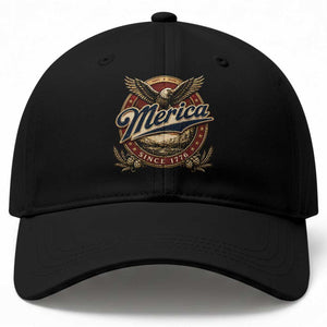 Retro Merica Eagle 4th Of July Baseball Cap Vintage 1776 Independence Day TS10 Print Your Wear