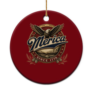 Retro Merica Eagle 4th Of July Ceramic Ornament Vintage 1776 Independence Day TS10 1pc Red Print Your Wear