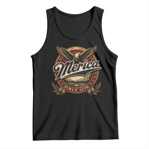 Retro Merica Eagle 4th Of July Tank Top Vintage 1776 Independence Day TS10 Black Print Your Wear
