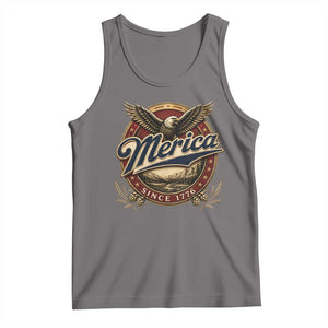 Retro Merica Eagle 4th Of July Tank Top Vintage 1776 Independence Day TS10 Deep Heather Print Your Wear