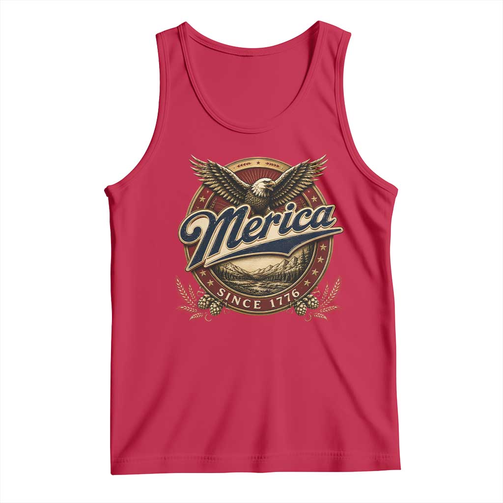 Retro Merica Eagle 4th Of July Tank Top Vintage 1776 Independence Day TS10 Red Print Your Wear